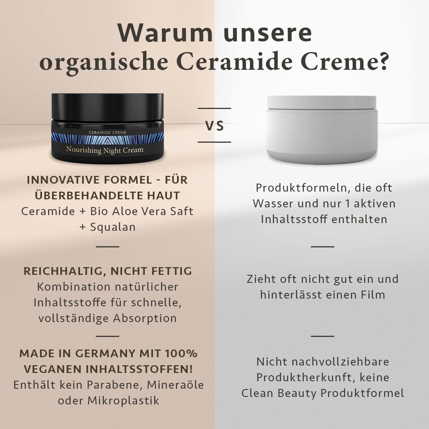 Bio Nachtcreme mit Ceramiden