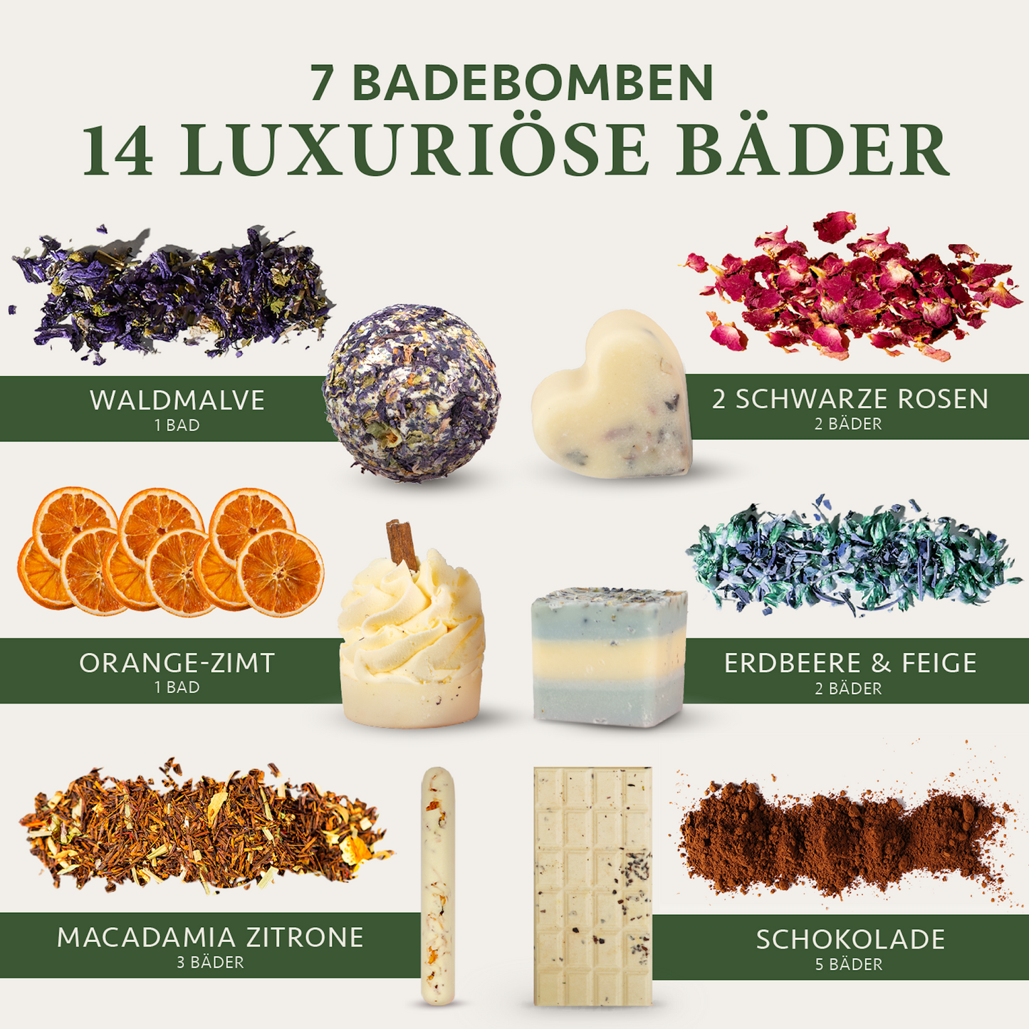 Bio Badepralinen "Oasis of Senses"