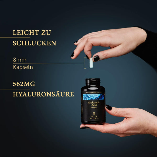 Hyaluronsäure Komplex Kapseln mit Vitamin C, Spirulina & Biotin - 90 Kapseln