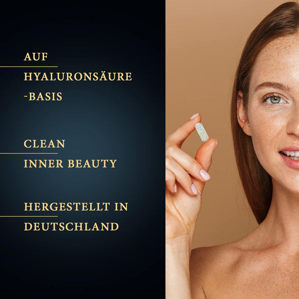 Hyaluronsäure Komplex Kapseln mit Vitamin C, Spirulina & Biotin - 90 Kapseln