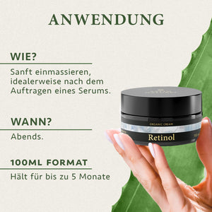 Retinol Bio-Creme – hochdosiert, mit Salicylsäure & Bio-Aloe Vera