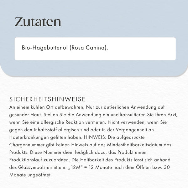 Bio Hagebuttenöl Kaltgepresst