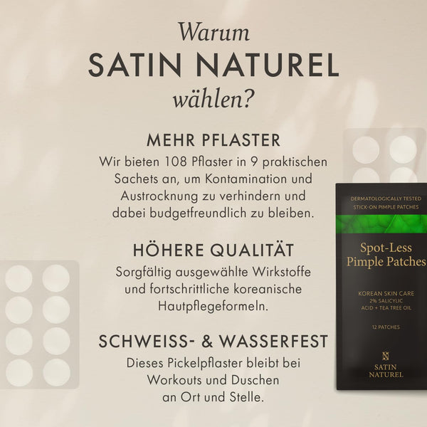 Unsichtbare Pimple Patches mit 2% Salicylsäure & Teebaumöl