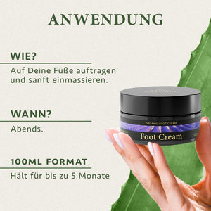 Fußpflege Bio Creme Mit Sheabutter, BIO Aloe Vera & Salicylsäure