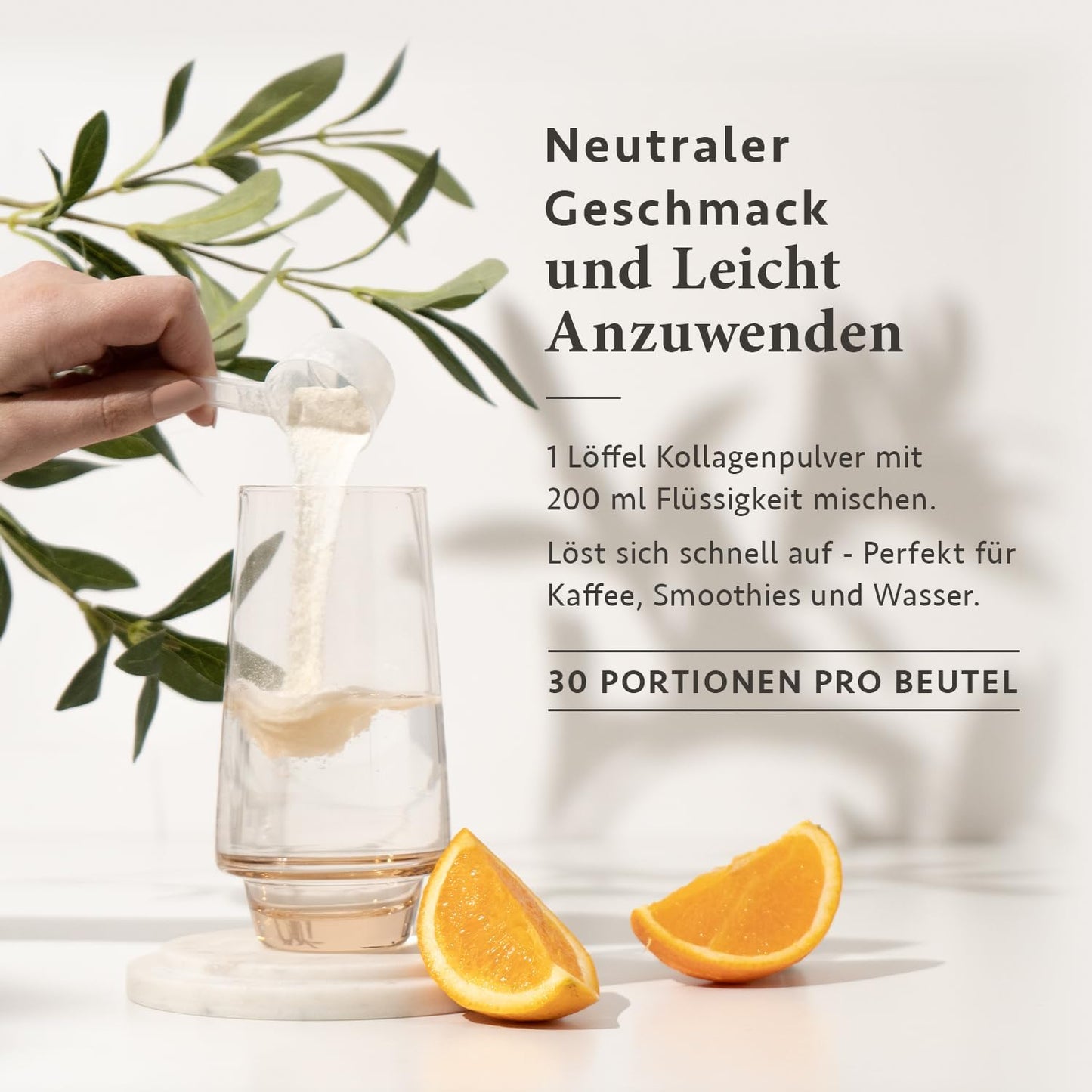 Kollagen Pulver Hochdosiert 330g – Hydrolysiertes Rinderkollagen Typ 1&3 mit Hyaluron & Vitamin C