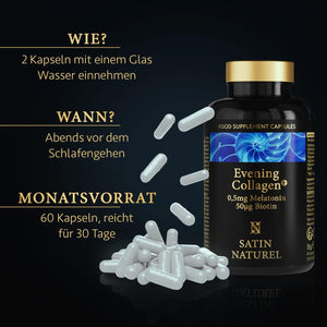 Kollagen Abend+ | Melatonin + Hyaluron Kollagen Kapseln