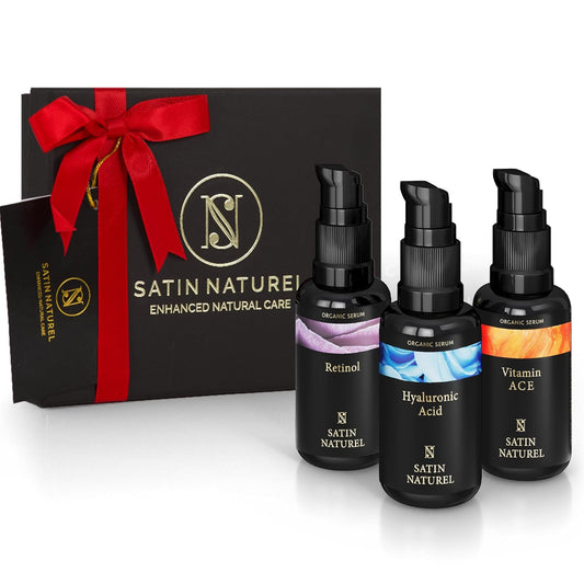 Bio Seren Booster Geschenkset mit Retinol, Hyaluron & Vitamin C Serum 3x30ml