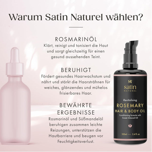 Bio Rosmarinöl Haare 100 ml - mit Applikator für die Kopfhautmassage