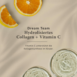 Kollagen Pulver Hochdosiert 330g – Hydrolysiertes Rinderkollagen Typ 1&3 mit Hyaluron & Vitamin C