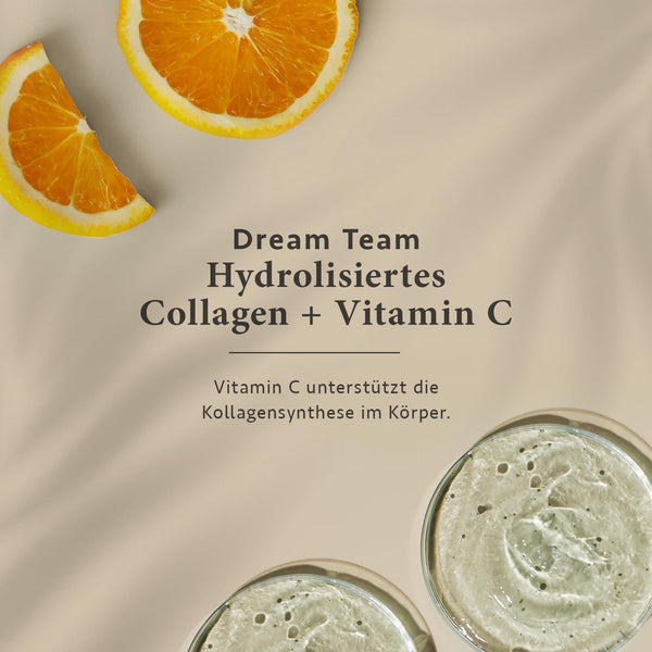 Kollagen Pulver Hochdosiert 330g – Hydrolysiertes Rinderkollagen Typ 1&3 mit Hyaluron & Vitamin C