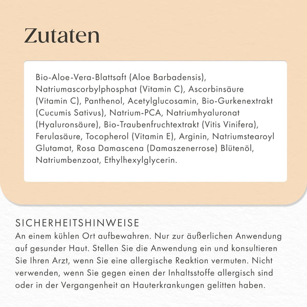 Bio Vitamin C Serum Mit Hyaluronsäure & Bio Aloe Vera