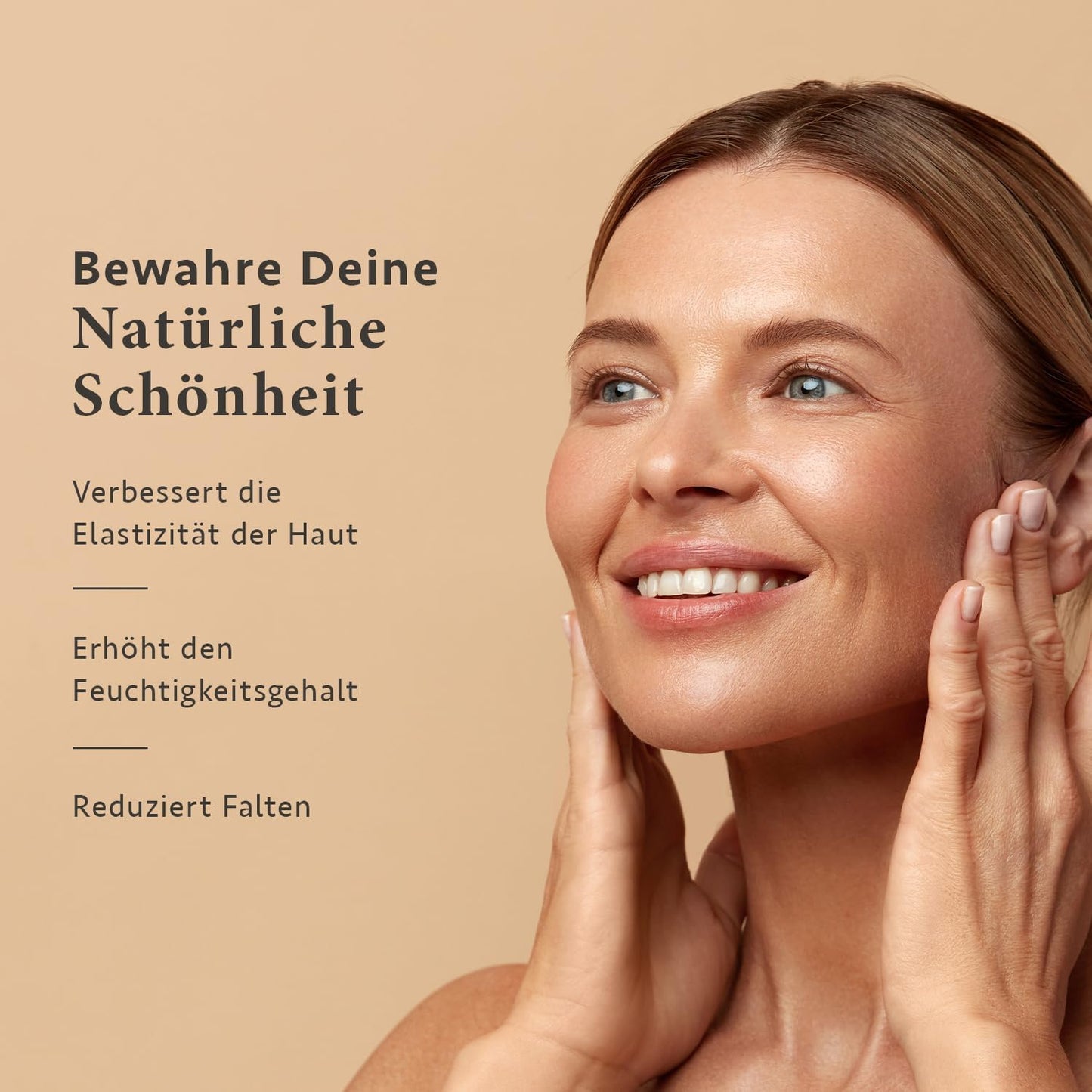 Kollagen Pulver Hochdosiert 330g – Hydrolysiertes Rinderkollagen Typ 1&3 mit Hyaluron & Vitamin C