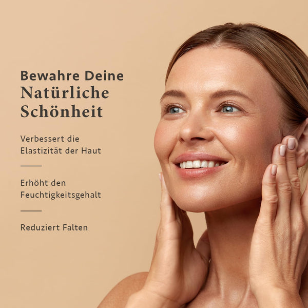 Kollagen Pulver Hochdosiert 330g – Hydrolysiertes Rinderkollagen Typ 1&3 mit Hyaluron & Vitamin C