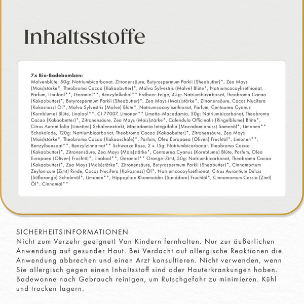 Bio Badepralinen "Oasis of Senses" - 7 Luxuriöse Badebomben Vegan