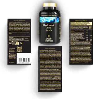 Hyaluronsäure Komplex Kapseln mit Vitamin C, Spirulina & Biotin - 90 Kapseln