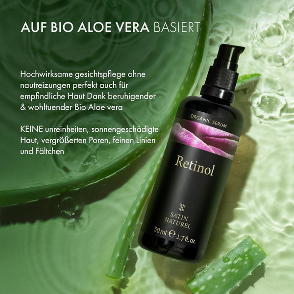 Retinol Bio Serum hochdosiert + Hyaluron + Bio Aloe Vera + Niacinamide + Salicylsäure