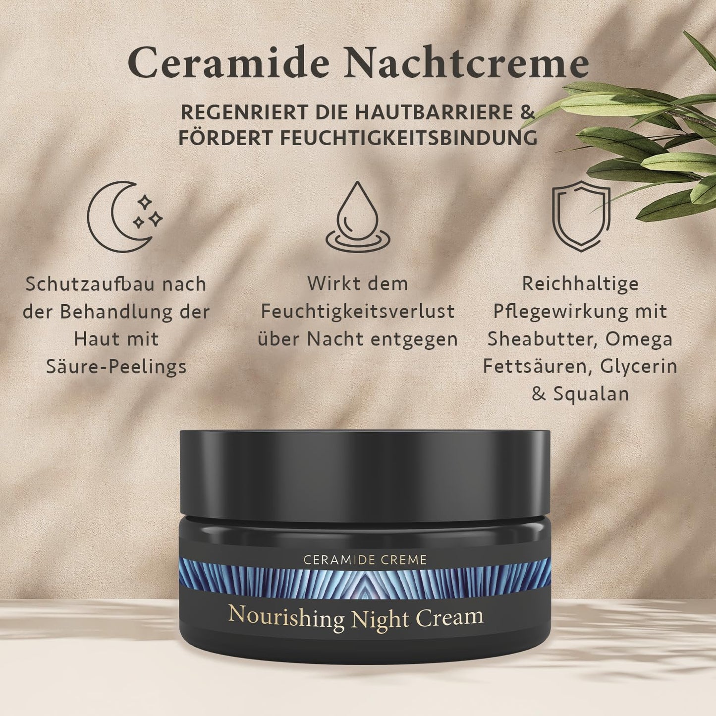 Bio Nachtcreme mit Ceramiden