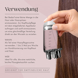 Bio Rosmarinöl Haare 100 ml - mit Applikator für die Kopfhautmassage