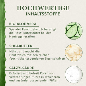 Fußpflege Bio Creme Mit Sheabutter, BIO Aloe Vera & Salicylsäure