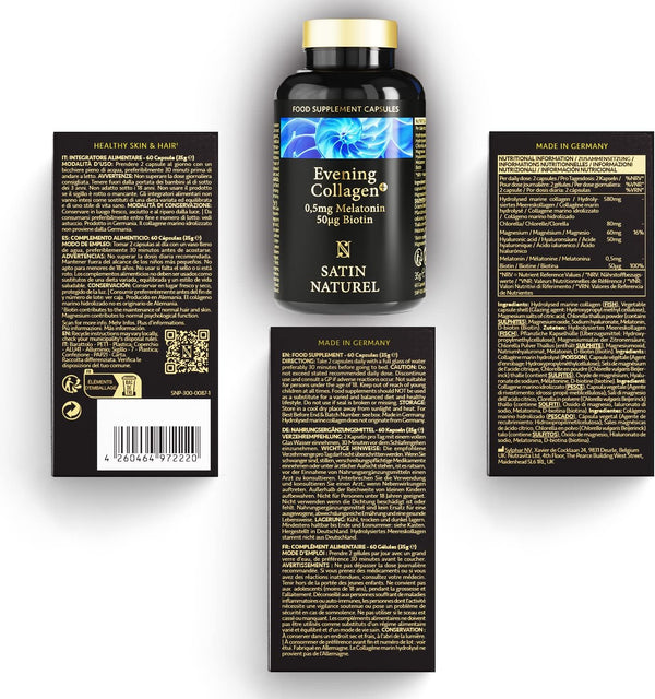 Kollagen Abend+ | Melatonin + Hyaluron Kollagen Kapseln