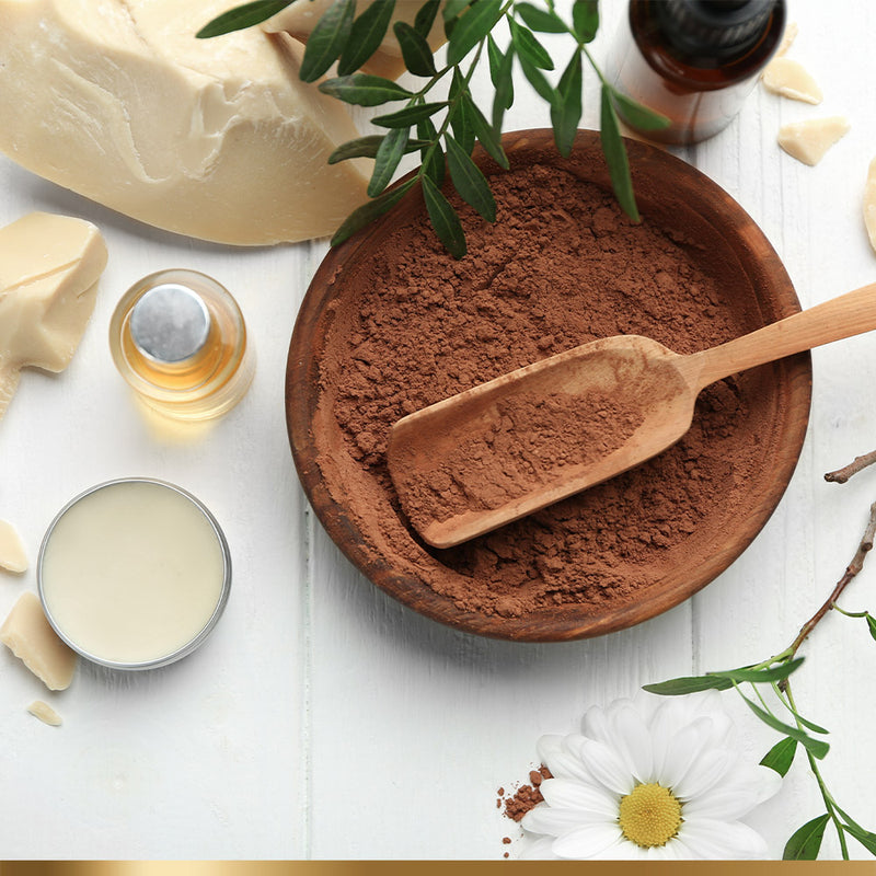 Selbstgemachte Badekugeln mit Kakaobutter und Kokosöl
