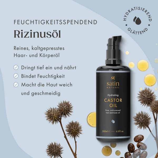 Satin Naturel Rizinusöl Kaltgepresst & Bio 200 ml