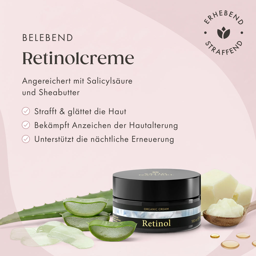 Retinol Bio-Creme – hochdosiert, mit Salicylsäure & Bio-Aloe Vera