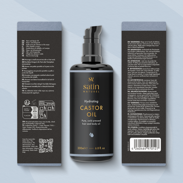 Satin Naturel Rizinusöl Kaltgepresst & Bio 200 ml