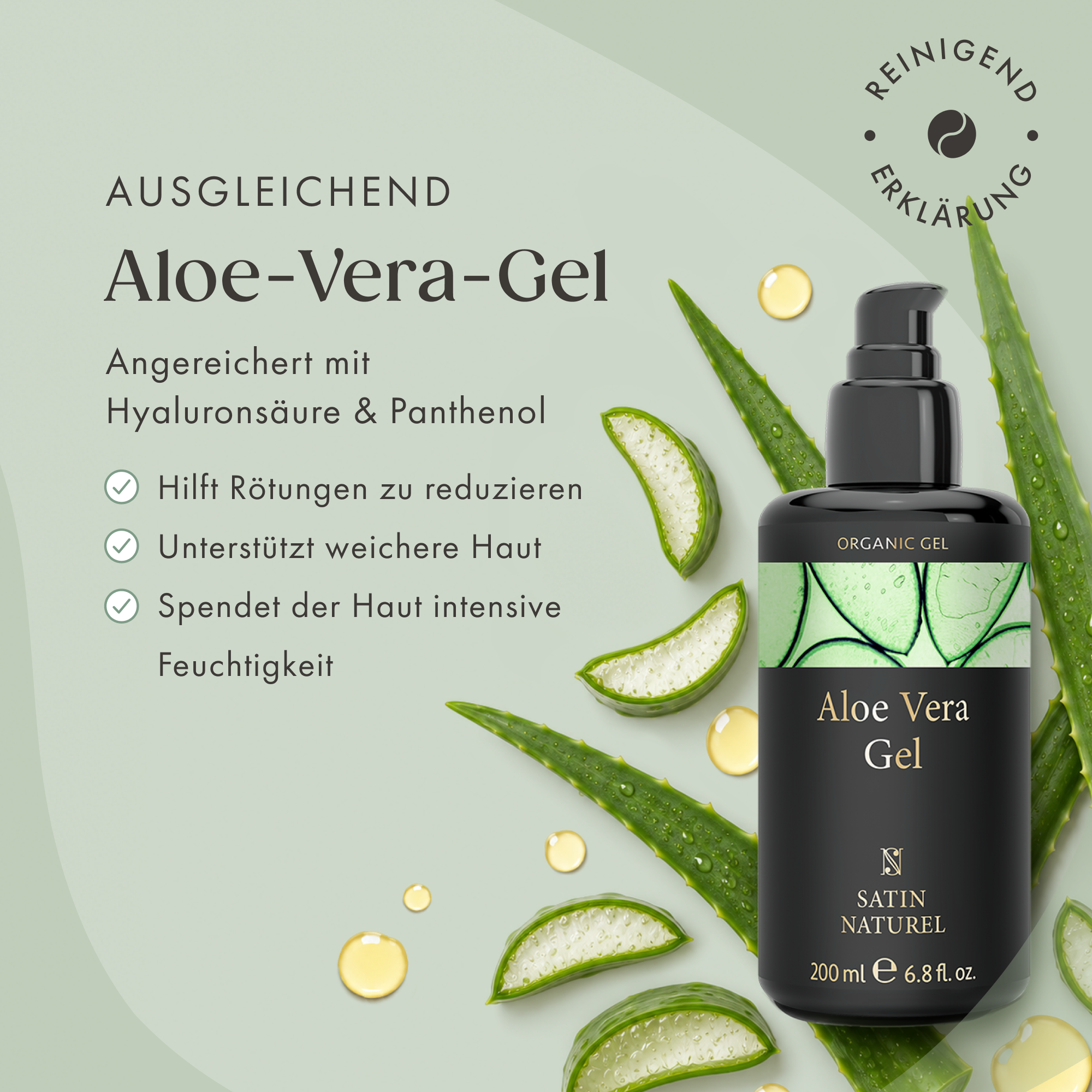 Bio Aloe Vera Gel | Reines Aloe Vera gel