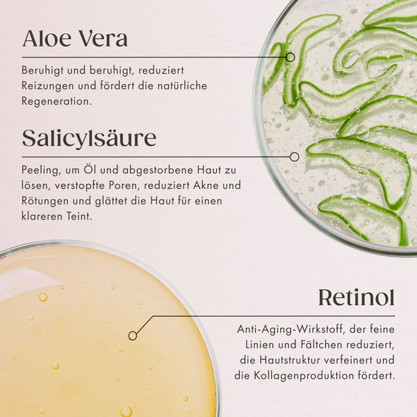 Retinol Bio-Creme – hochdosiert, mit Salicylsäure & Bio-Aloe Vera