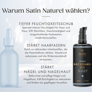 Satin Naturel Macadamiaöl, 100 ml