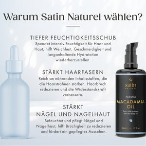 Satin Naturel Macadamiaöl, 50 ml
