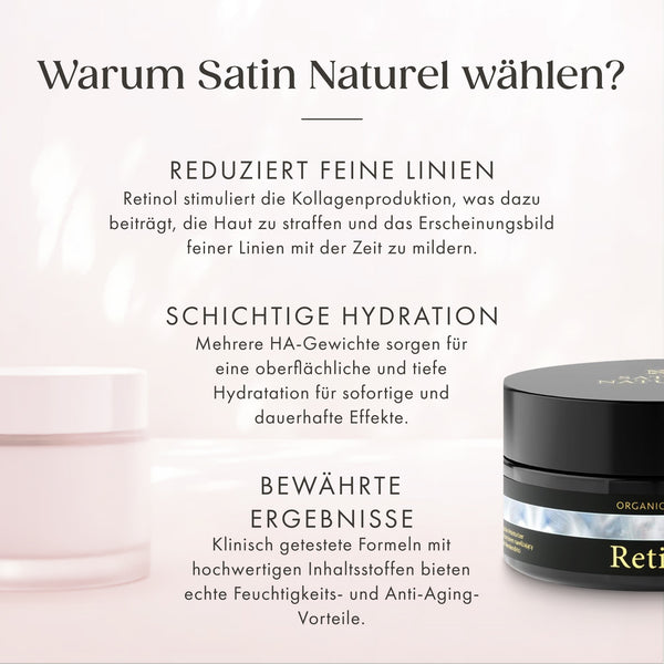 Retinol Bio-Creme – hochdosiert, mit Salicylsäure & Bio-Aloe Vera