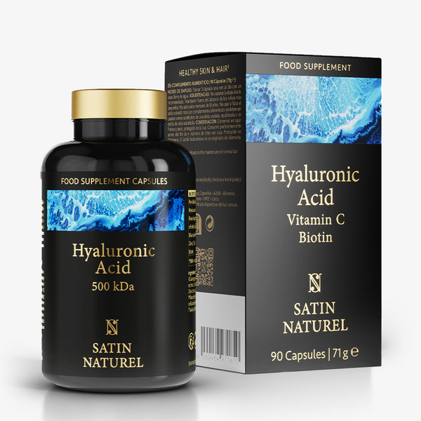 Hyaluronsäure Komplex Kapseln mit Vitamin C, Spirulina & Biotin - 90 Kapseln
